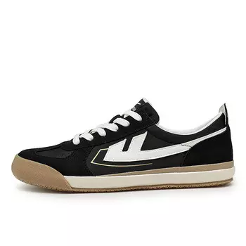 Кроссовки WARRIOR Skateboarding Shoes Unisex Low-top Khaki/white, черный/белый