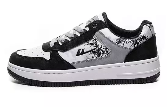 Кроссовки WARRIOR Skateboarding Shoes Unisex Low-top Gray, черный/серый