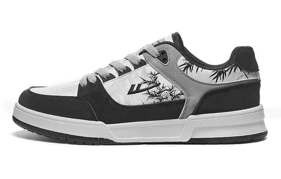 Кроссовки WARRIOR Skateboarding Shoes Unisex Low-top White/Black/Gray, белый/черный