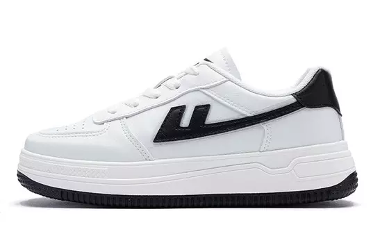 Кроссовки WARRIOR Skateboarding Shoes Unisex Low-top Black, белый/черный