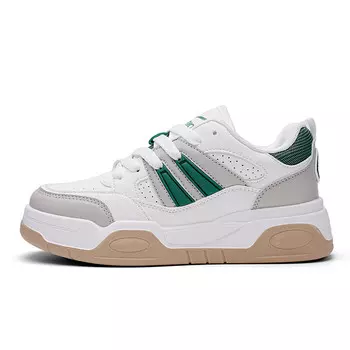 Кроссовки WARRIOR Skateboarding Shoes Unisex Low-top Green, белый/зеленый/серый