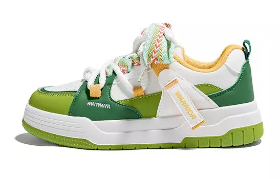 Кроссовки WARRIOR Skateboarding Shoes Unisex Low-top, зеленый