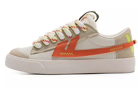 Кроссовки WARRIOR Skateboarding Shoes Unisex Low-top, белый/черный