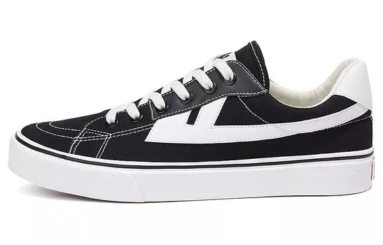 Кроссовки WARRIOR Skateboarding Shoes Unisex Low-top Beige, черный/бежевый