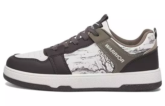 Кроссовки WARRIOR Skateboarding Shoes Unisex Low-top Brown, хаки