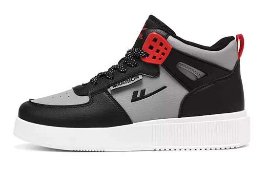 Кроссовки WARRIOR Skateboarding Shoes Unisex Mid-top, черный/серый