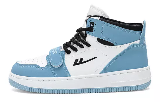 Кроссовки WARRIOR Skateboarding Shoes Unisex Mid-top Blue/Ashen Slate/Black/Pale Ivory/Sesame, синий