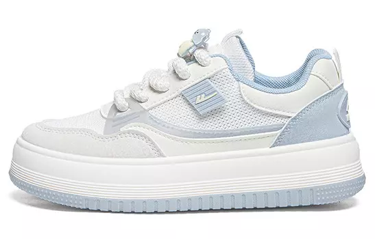 Кроссовки WARRIOR Skateboarding Shoes Women's Low-top Beige/Blue, бежевый/синий