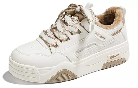 Кроссовки WARRIOR Skateboarding Shoes Women's Low-top Khaki, бежевый