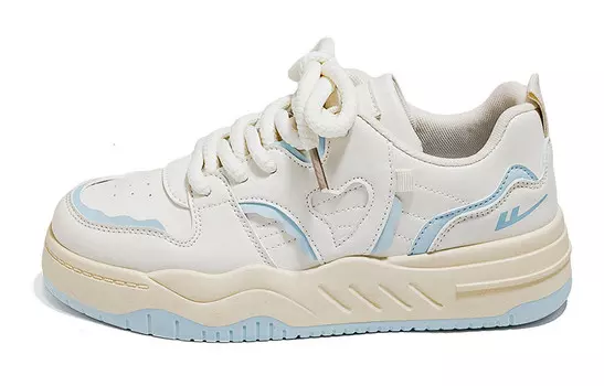 Кроссовки WARRIOR Skateboarding Shoes Women's Low-top Blue, бежевый/синий