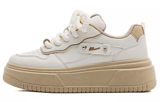 Кроссовки WARRIOR Skateboarding Shoes Women's Low-top, бежевый/черный