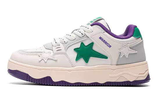 Кроссовки WARRIOR Skateboarding Shoes Women's Low-top Green, зеленый