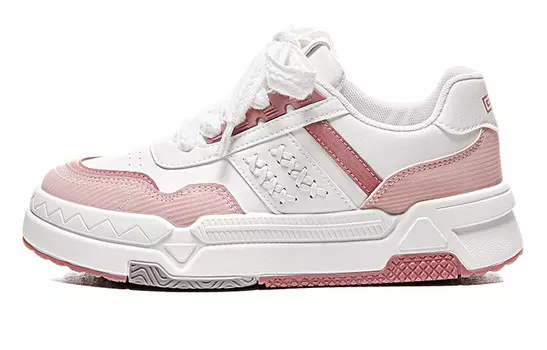 Кроссовки WARRIOR Skateboarding Shoes Women's Low-top White, розовый