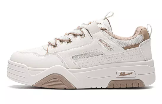 Кроссовки WARRIOR Skateboarding Shoes Women's Low-top Khaki, бежевый