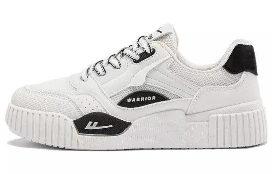 Кроссовки WARRIOR Skateboarding Shoes Women's Low-top Black, бежевый/черный