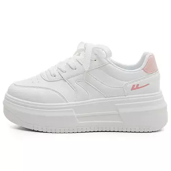Кроссовки WARRIOR Skateboarding Shoes Women's Low-top White/Pink, розовый