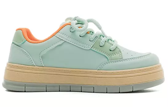 Кроссовки WARRIOR Skateboarding Shoes Women's Low-top Light Green Rice Orange, оранжевый