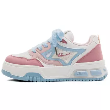 Кроссовки WARRIOR Skateboarding Shoes Women's Low-top Maroon/Beige/Navy, темно-синий