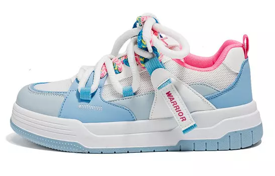 Кроссовки WARRIOR Skateboarding Shoes Women's Low-top, белый/синий/красный