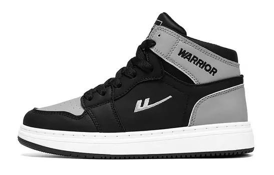 Кроссовки WARRIOR Skateboarding Shoes Women's Low-top Core Black/Solid Gray/Flash Red, черный/красный