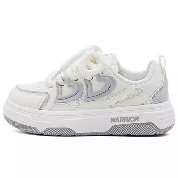 Кроссовки WARRIOR Skateboarding Shoes Women's Low-top White/Gray, белый/серый
