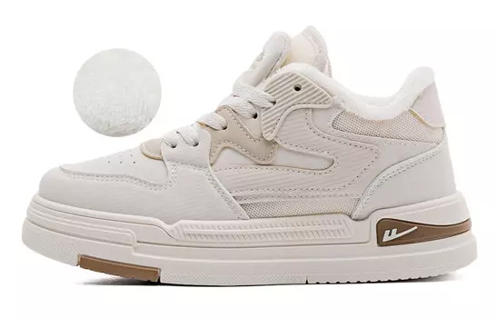 Кроссовки WARRIOR Skateboarding Shoes Women's Low-top Khaki, цвет Mikaki (velvet)