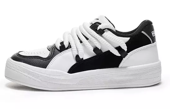 Кроссовки WARRIOR Skateboarding Shoes Women's Low-top White/Black, белый/черный