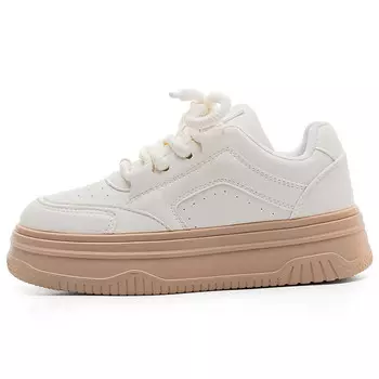 Кроссовки WARRIOR Skateboarding Shoes Women's Low-top White/Beige, бежевый