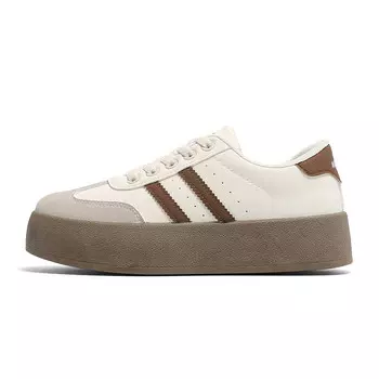 Кроссовки WARRIOR Skateboarding Shoes Women's Low-top Beige/Brown, коричневый