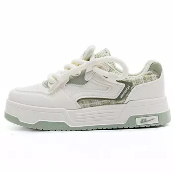 Кроссовки WARRIOR Skateboarding Shoes Women's Low-top Beige/Green, зеленый