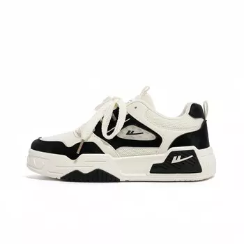 Кроссовки WARRIOR Skateboarding Shoes Women's Low-top Beige/Black, бежевый/черный