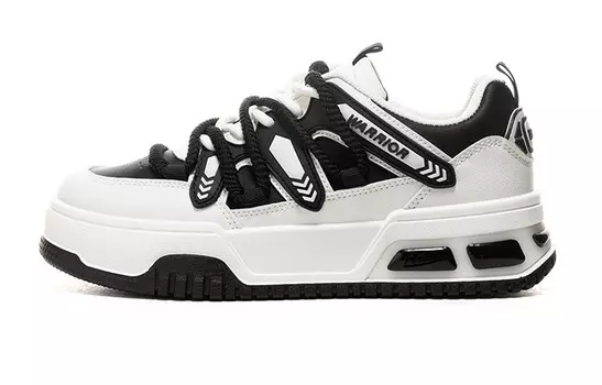 Кроссовки WARRIOR Skateboarding Shoes Women's Low-top Black/white, бежевый/черный