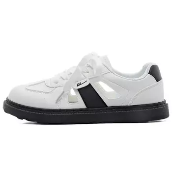 Кроссовки WARRIOR Skateboarding Shoes Women's Low-top, белый/черный