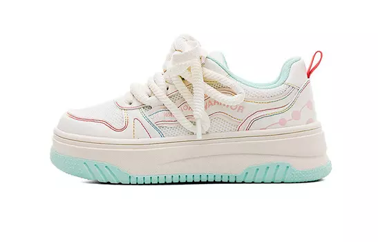 Кроссовки WARRIOR Skateboarding Shoes Women's Low-top Green, зеленый