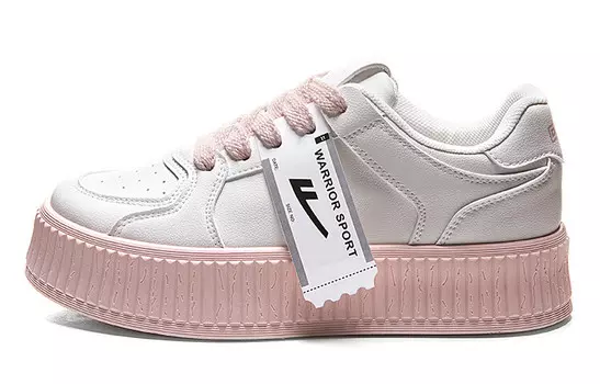 Кроссовки WARRIOR Skateboarding Shoes Women's Low-top White/Pink, розовый