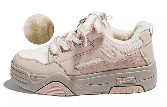 Кроссовки WARRIOR Skateboarding Shoes Women's Low-top Beige, цвет Powdered rice apricot