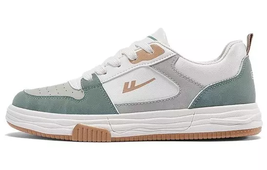 Кроссовки WARRIOR Skateboarding Shoes Women's Low-top White/green, зеленый