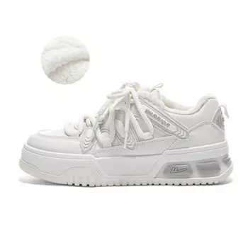 Кроссовки WARRIOR Skateboarding Shoes Women's Low-top Beige, белый