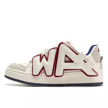 Кроссовки WARRIOR Skateboarding Shoes Women's Low-top Red/Blue, бежевый/красный