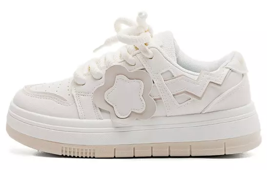 Кроссовки WARRIOR Skateboarding Shoes Women's Low-top Beige/Khaki, бежевый