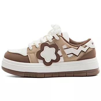 Кроссовки WARRIOR Skateboarding Shoes Women's Low-top Baroque Brown, коричневый
