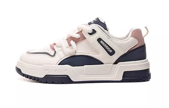Кроссовки WARRIOR Skateboarding Shoes Women's Low-top Beige Pink Blue, синий