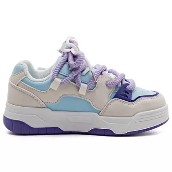 Кроссовки WARRIOR Skateboarding Shoes Women's Low-top White/Purple, фиолетовый