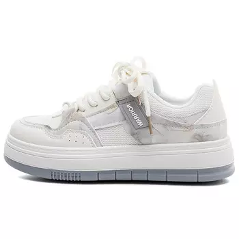Кроссовки WARRIOR Skateboarding Shoes Women's Low-top White/Gray, белый/серый