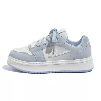 Кроссовки WARRIOR Skateboarding Shoes Women's Low-top, белый/голубой