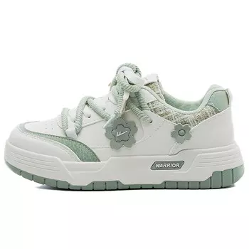 Кроссовки WARRIOR Skateboarding Shoes Women's Low-top Beige/Green, зеленый