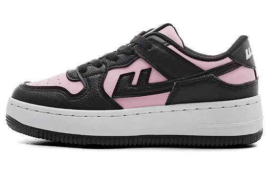 Кроссовки WARRIOR Skateboarding Shoes Women's Low-top Black/Pink, черный/розовый