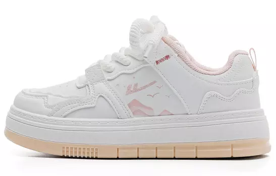 Кроссовки WARRIOR Skateboarding Shoes Women's Low-top White, розовый