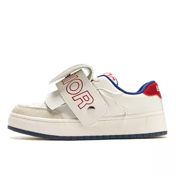 Кроссовки WARRIOR Skateboarding Shoes Women's Low-top Blue/Red, бежевый/красный