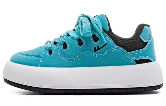 Кроссовки WARRIOR Skateboarding Shoes Women's Low-top Lake Blue, голубой